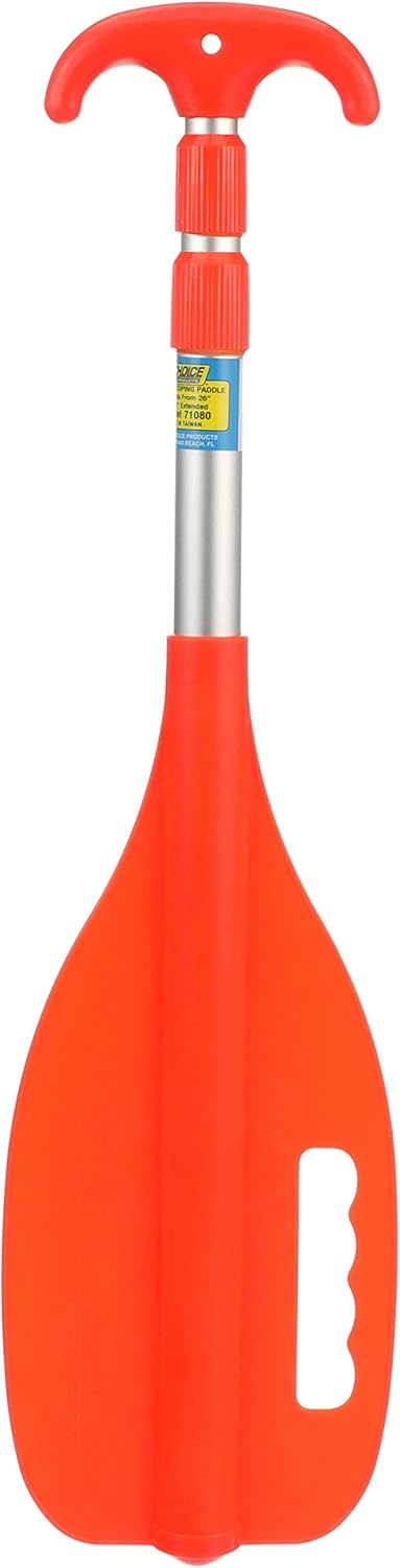 Seachoice Emergency Multi-Purpose Telescoping Boat Hook and Paddle, Orange, 26-72 In, 50-71080
