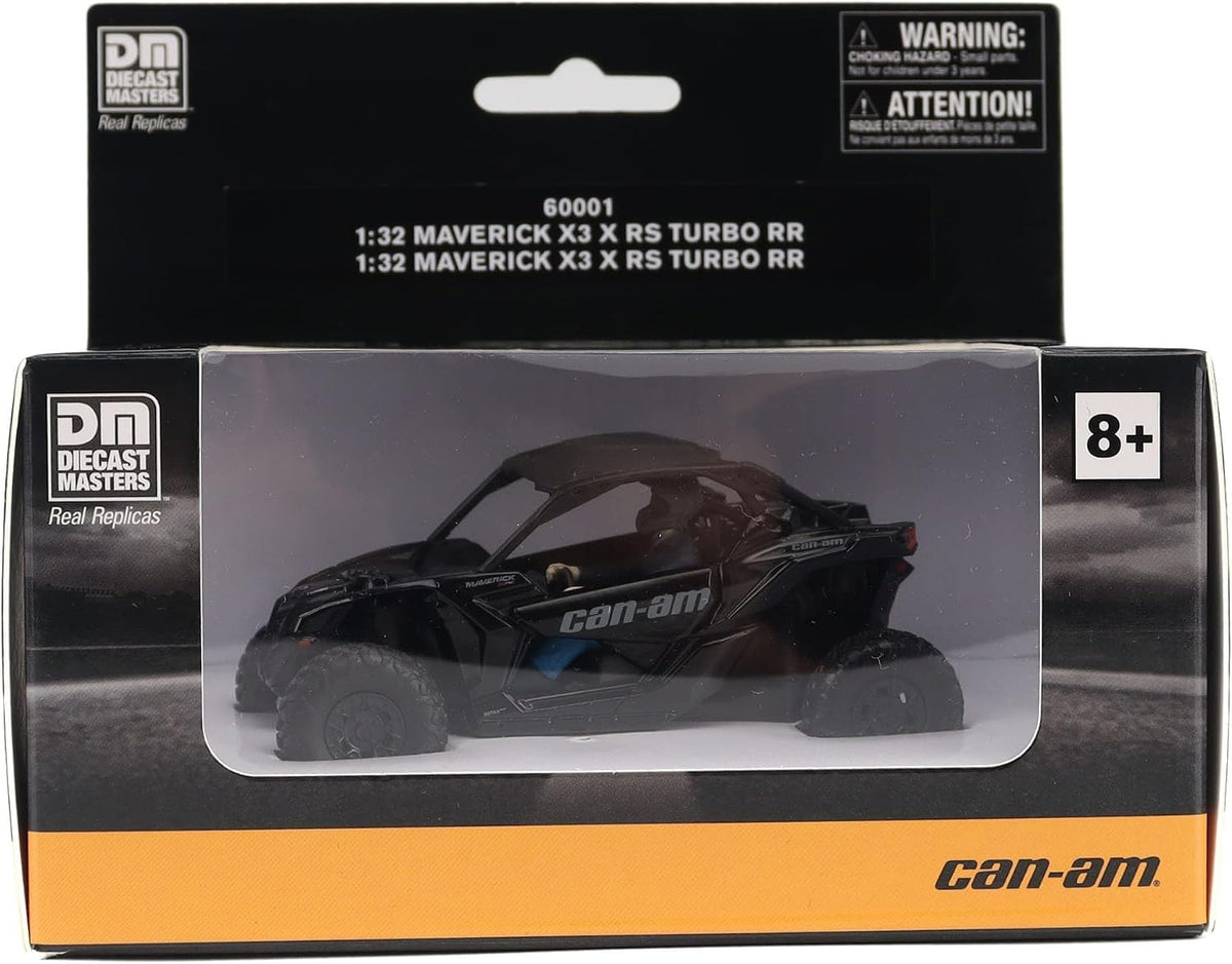 Diecast Masters Can-Am Maverick X3 X RS Turbo RR 1:32 diecast model, Triple Black #60001 – view 3