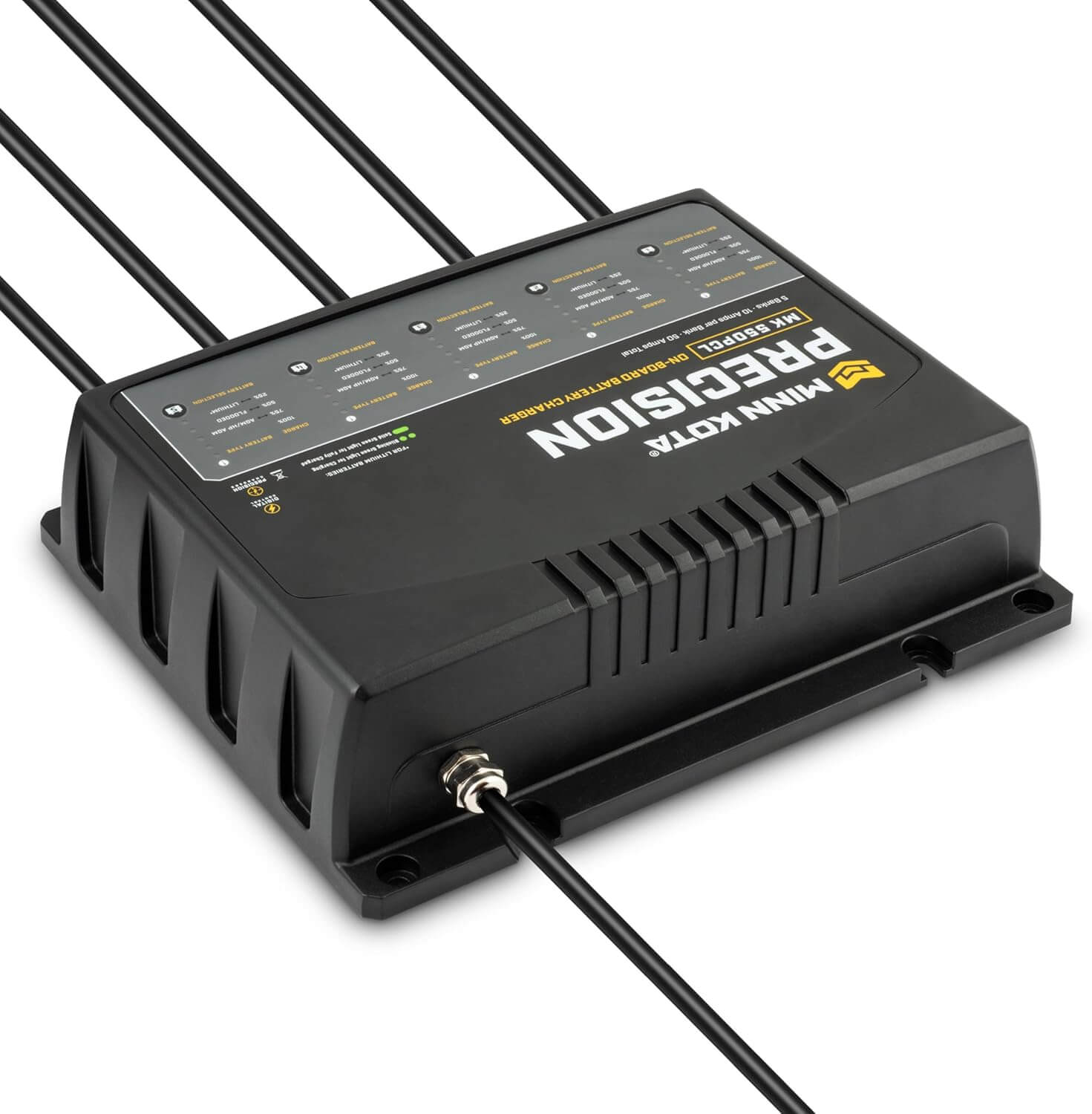 Minn Kota 1835500 On-Board Precision Battery Charger, 50A, 5 Banks