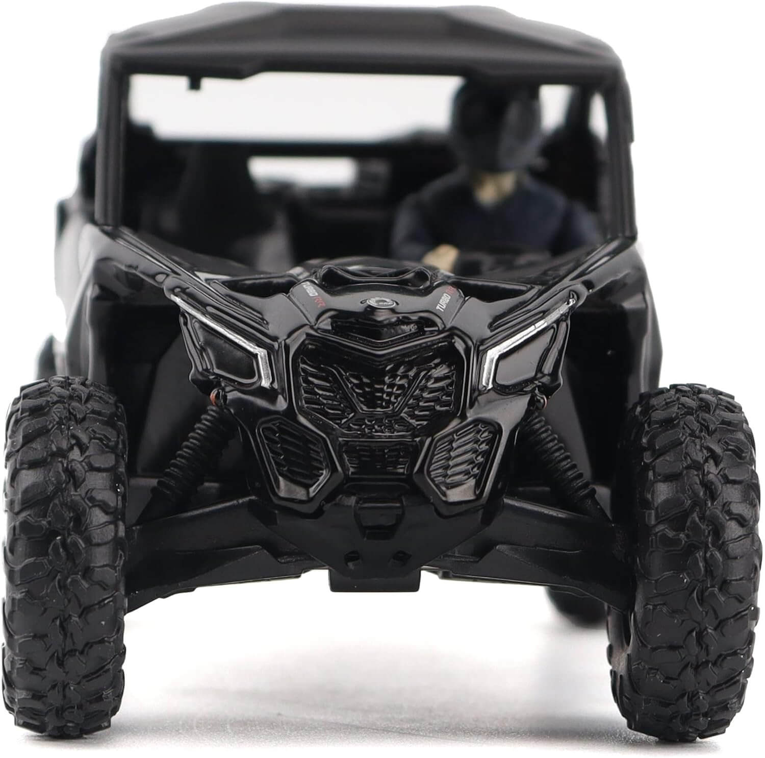 Black off-road vehicle on a white background