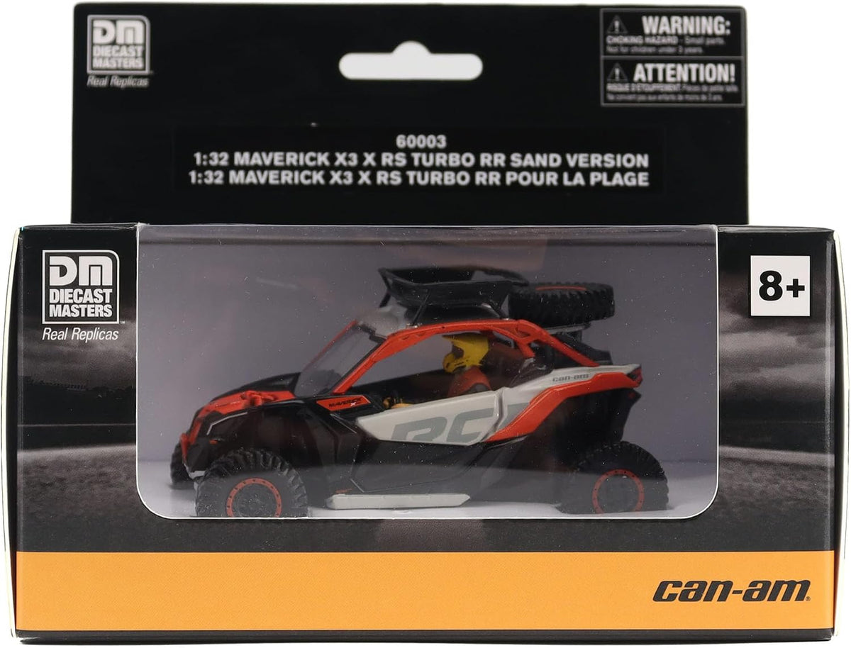Diecast Masters Can-Am Maverick X3 X RS Turbo RR Sand Version 1:32 diecast model, Chalk Gray & Magma Red #60003 – view 2