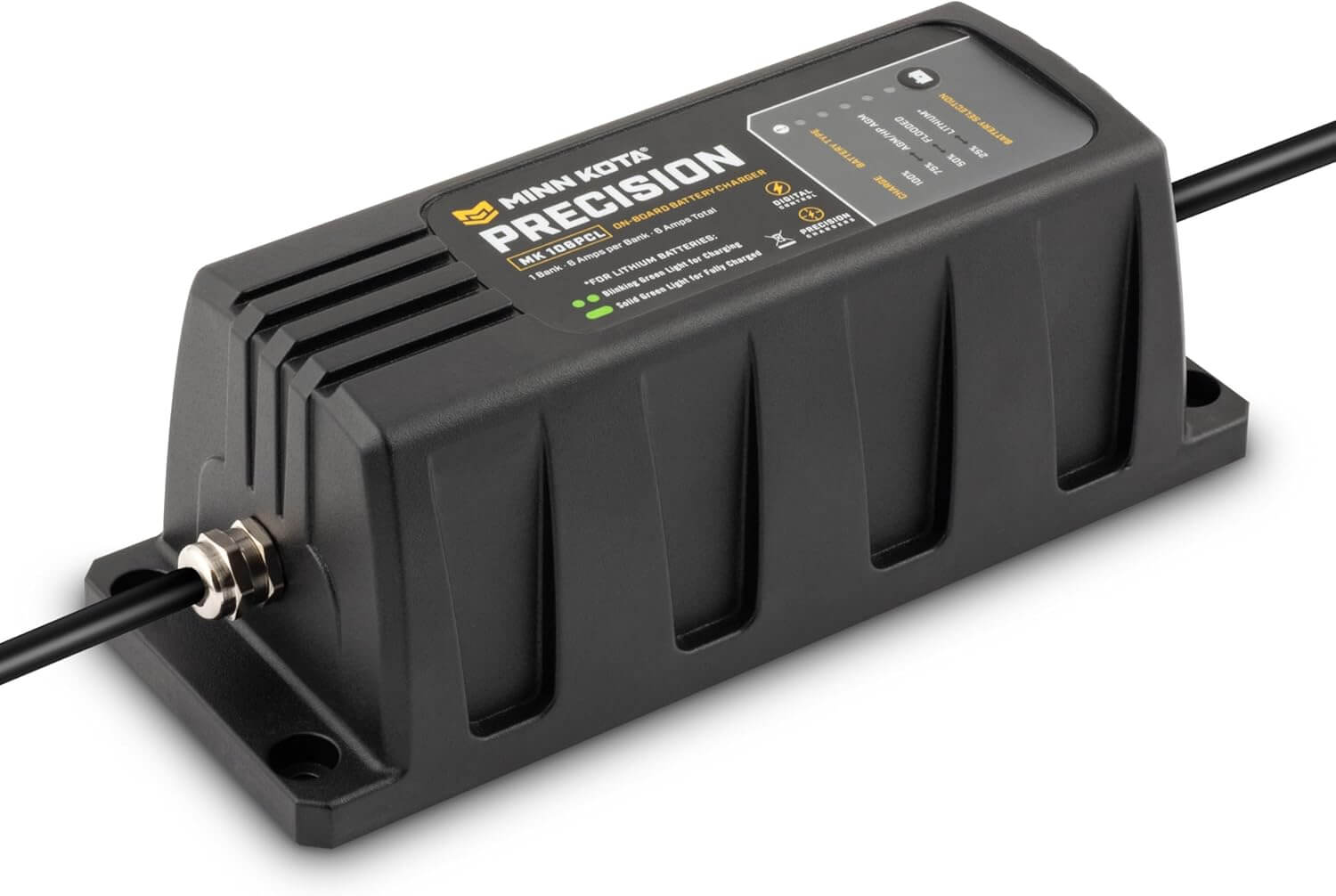 Chargeur de batterie de précision Minn Kota 1831061 embarqué, 6A, 1 banque
