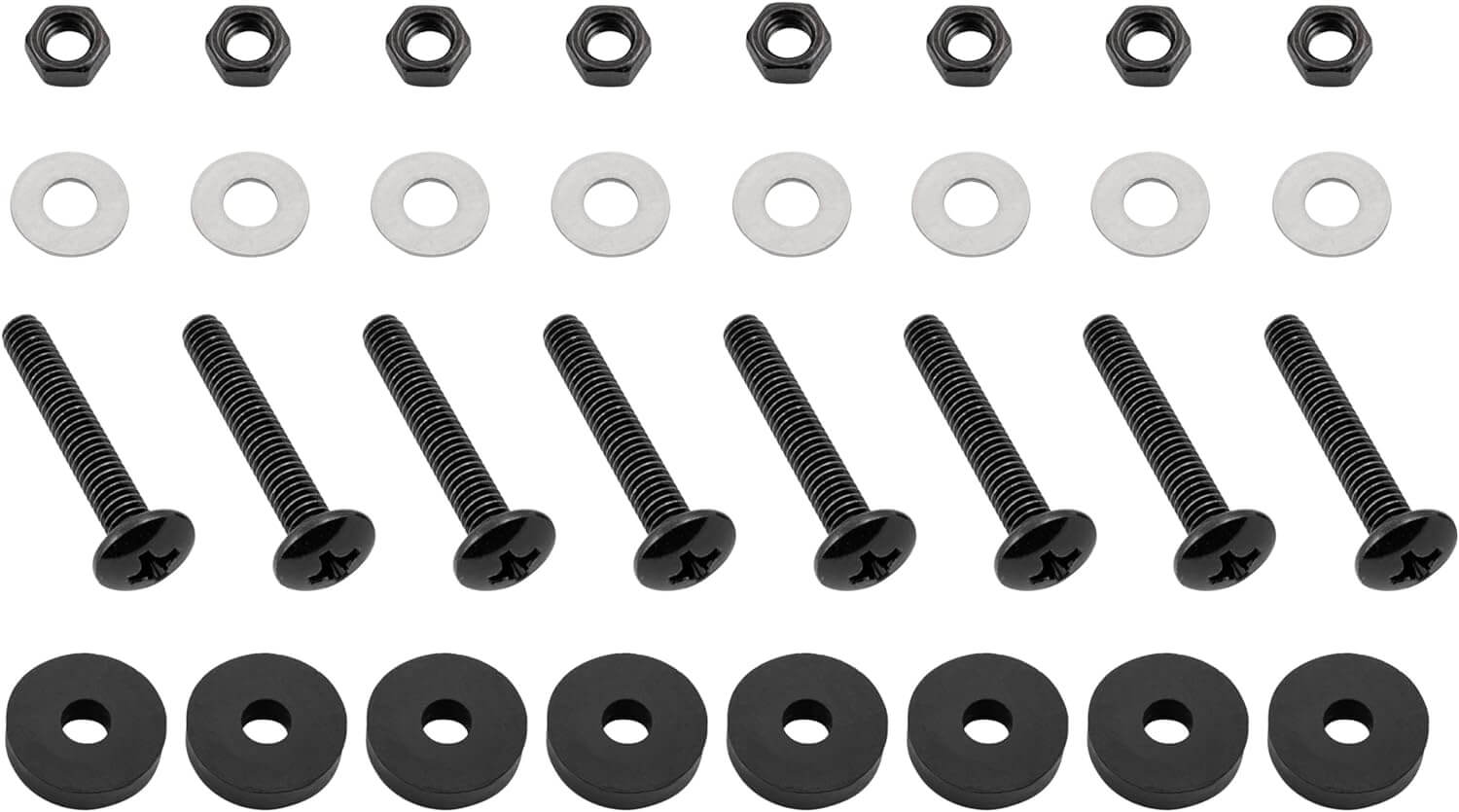 Minn Kota 1810140 DeckHand DH 40 LBS Capacity Electric Anchor Winch hardware kit including screws, washers, and nuts.