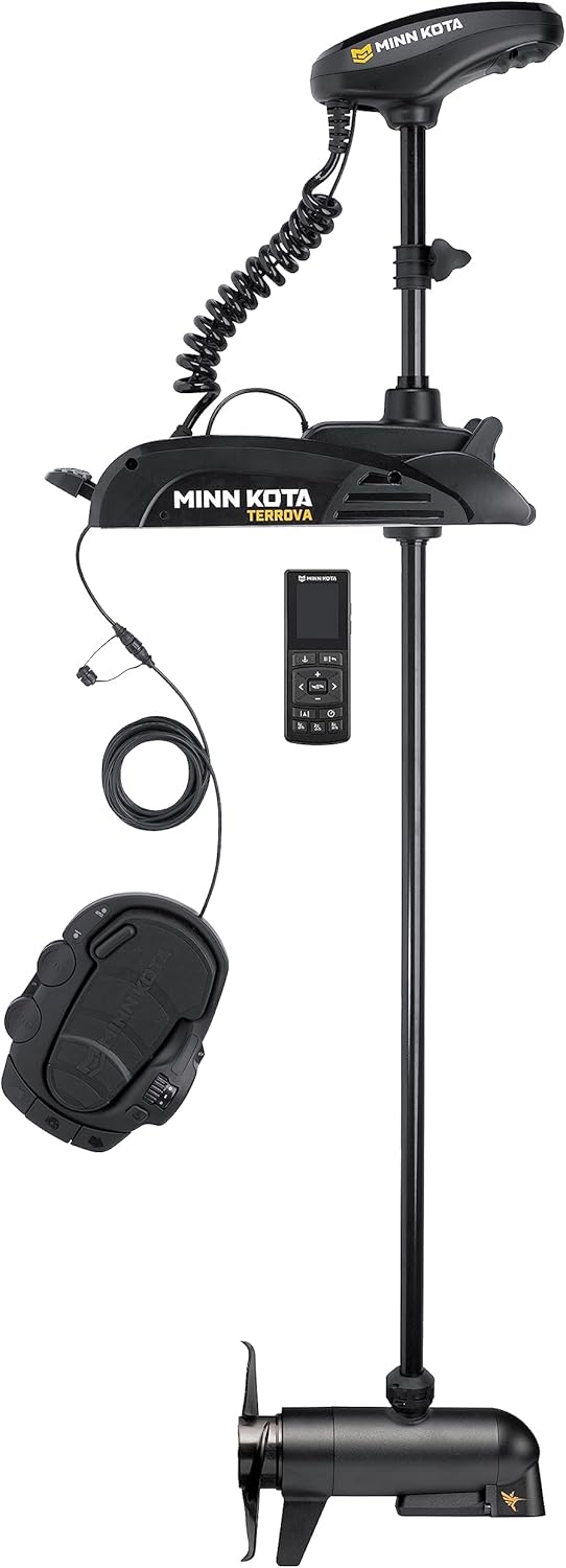 Minn Kota 1358316 Terrova® Bow Mount Freshwater Trolling Motor, 112 lbs. Thrust, 72" Shaft, 36 Volts w/Handheld Remote, Foot Pedal & MEGA Down Imaging