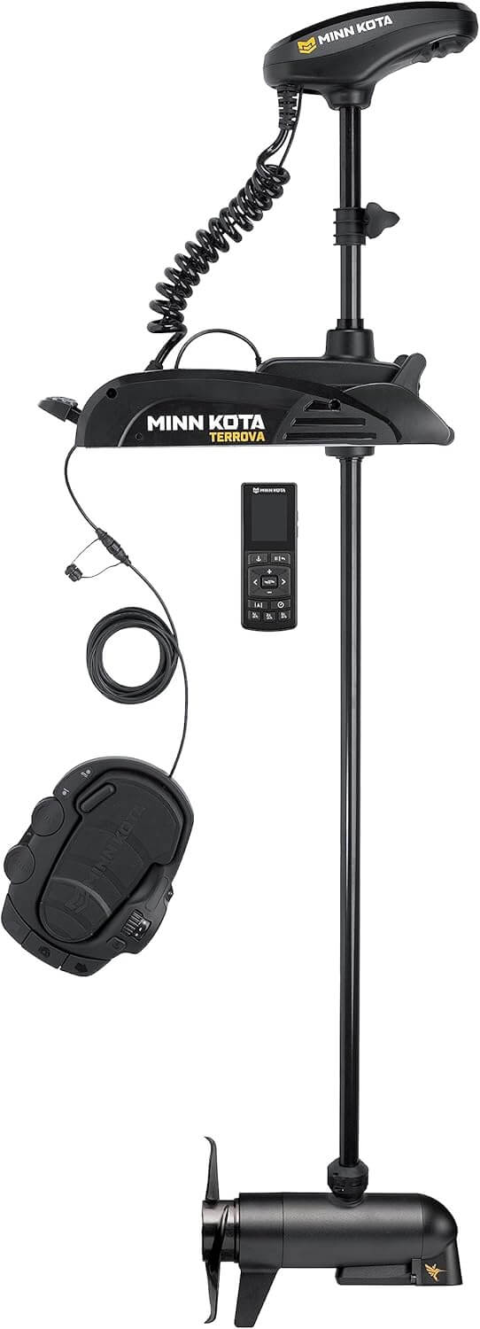 Minn Kota 1358316 Terrova® Bow Mount Freshwater Trolling Motor, 112 lbs. Thrust, 72" Shaft, 36 Volts w/Handheld Remote, Foot Pedal & MEGA Down Imaging