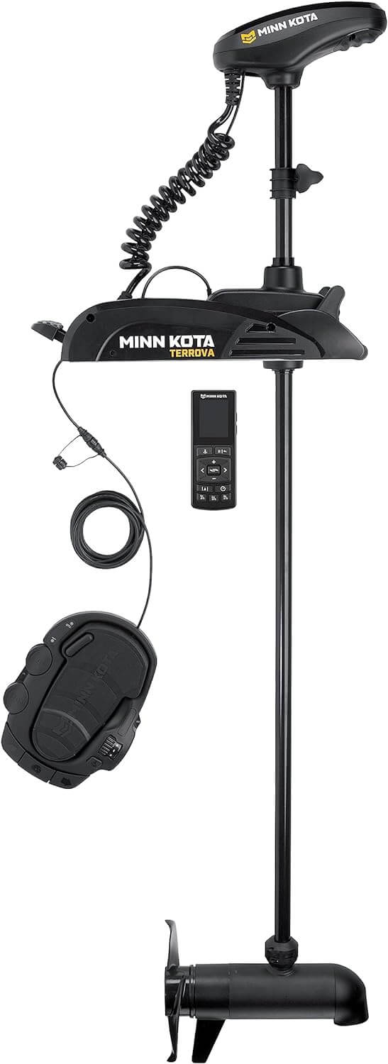 Minn Kota 1358382 Terrova® Bow Mount Freshwater Trolling Motor, 80 lbs. Thrust, 60" Shaft, 24 Volts w/Handheld Remote, Foot Pedal & Dual Spectrum CHIRP