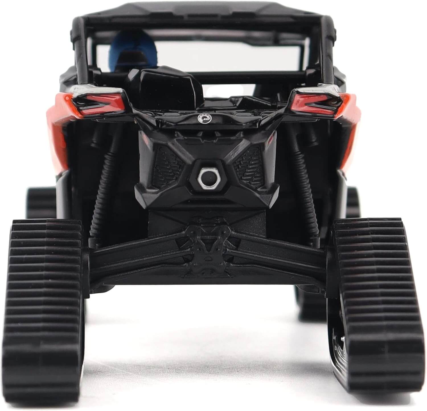 Black and orange toy off-road vehicle on a white background