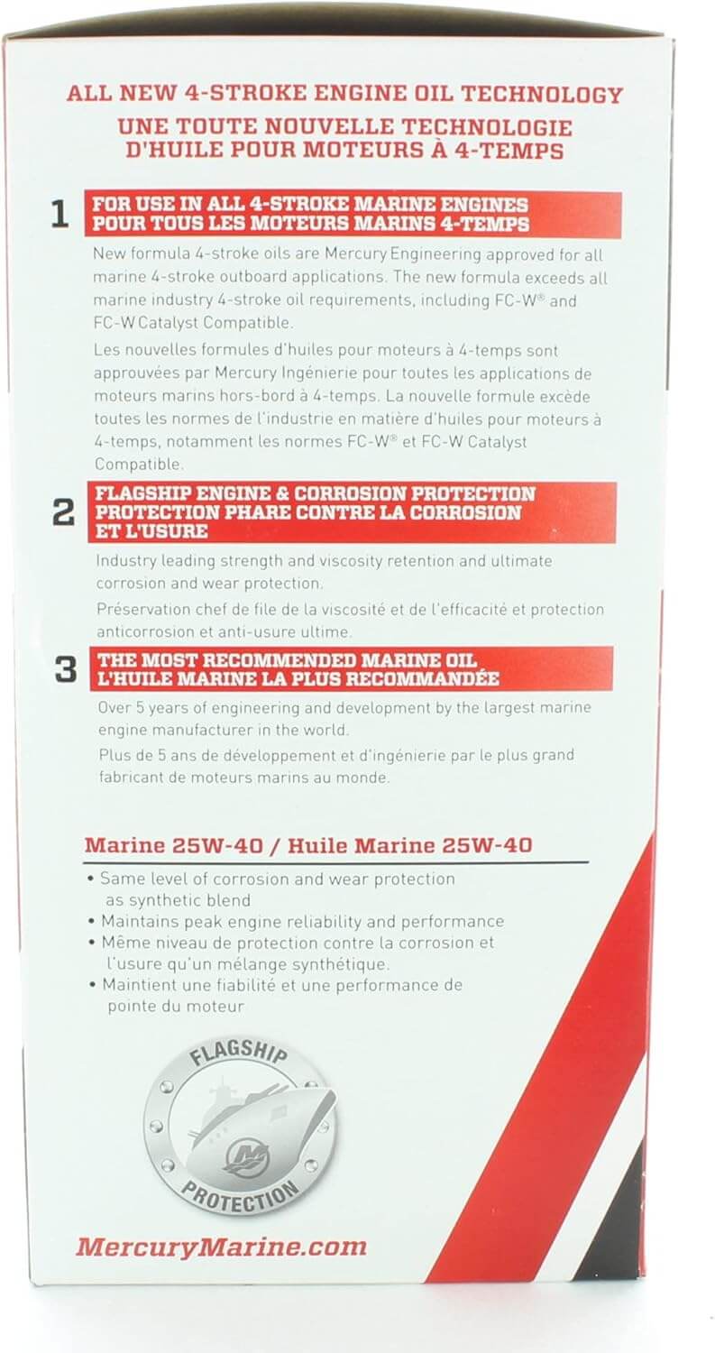 Mercury Marine 25W-40 Oil Change Kit 40-50-60hp 25W-40 Four Stroke Outboard - 8M0081916