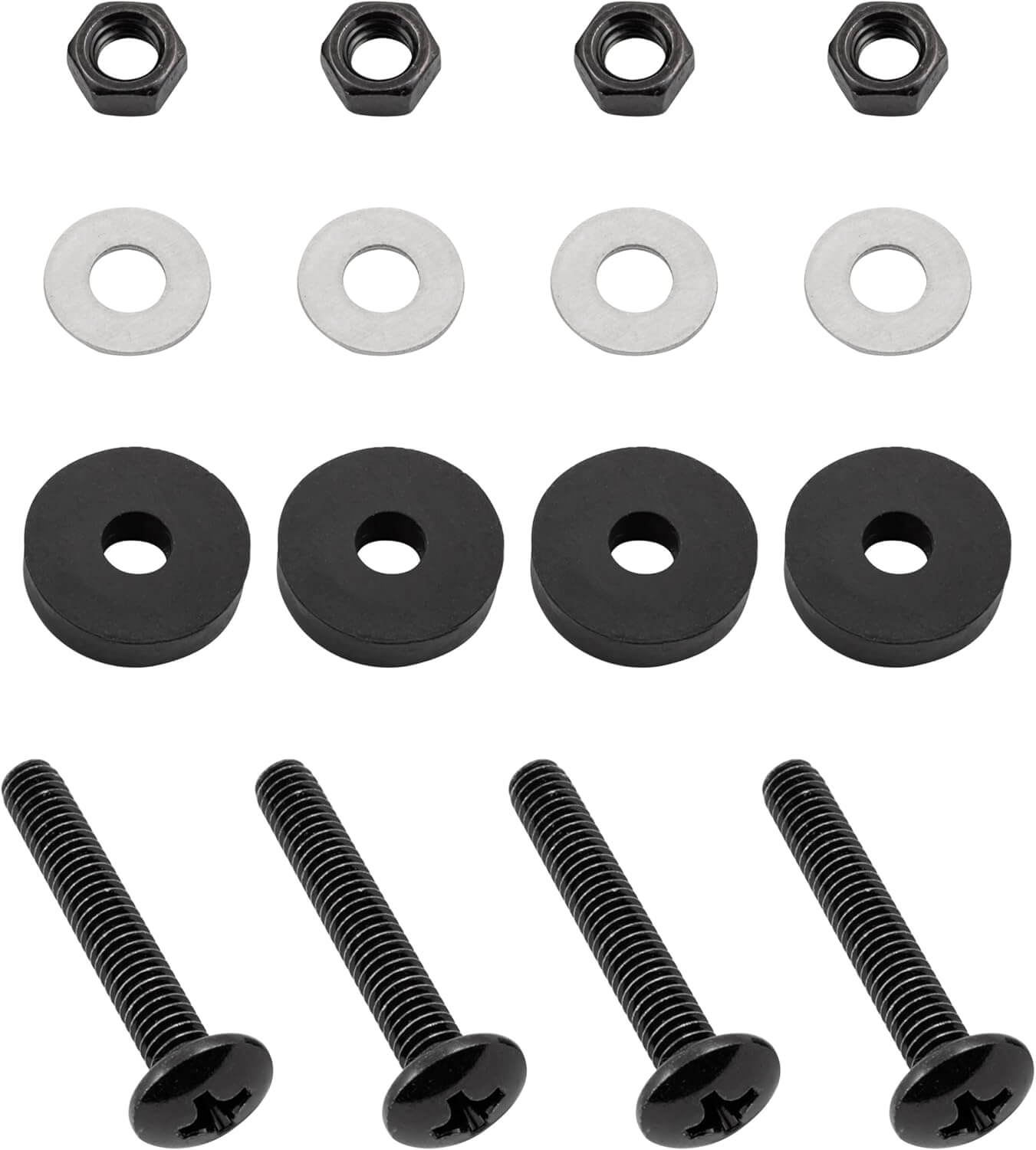 Minn Kota 1810125 Deckhand Electric Anchor Winch, 25 LBS Capacity accessory hardware including screws, washers, and nuts.