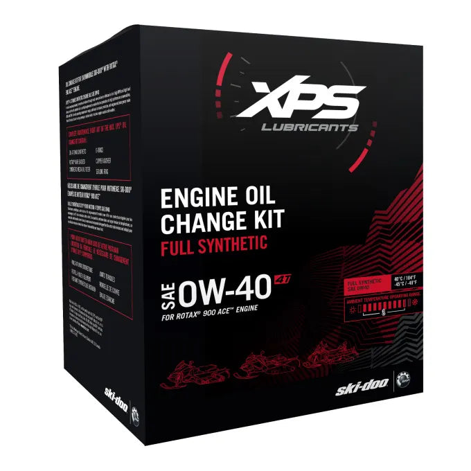 XPS Ski-Doo 4T 0W-40 Synthetic Oil Change Kit For Rotax 900 Ace Engine, 9779254