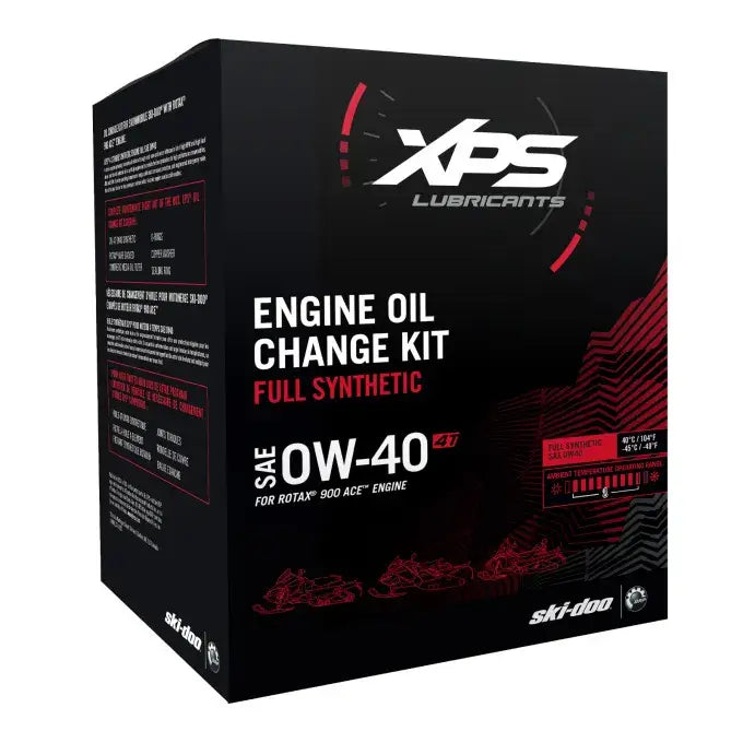 XPS Ski-Doo 4T 0W-40 Synthetic Oil Change Kit For Rotax 900 Ace Engine, 9779254