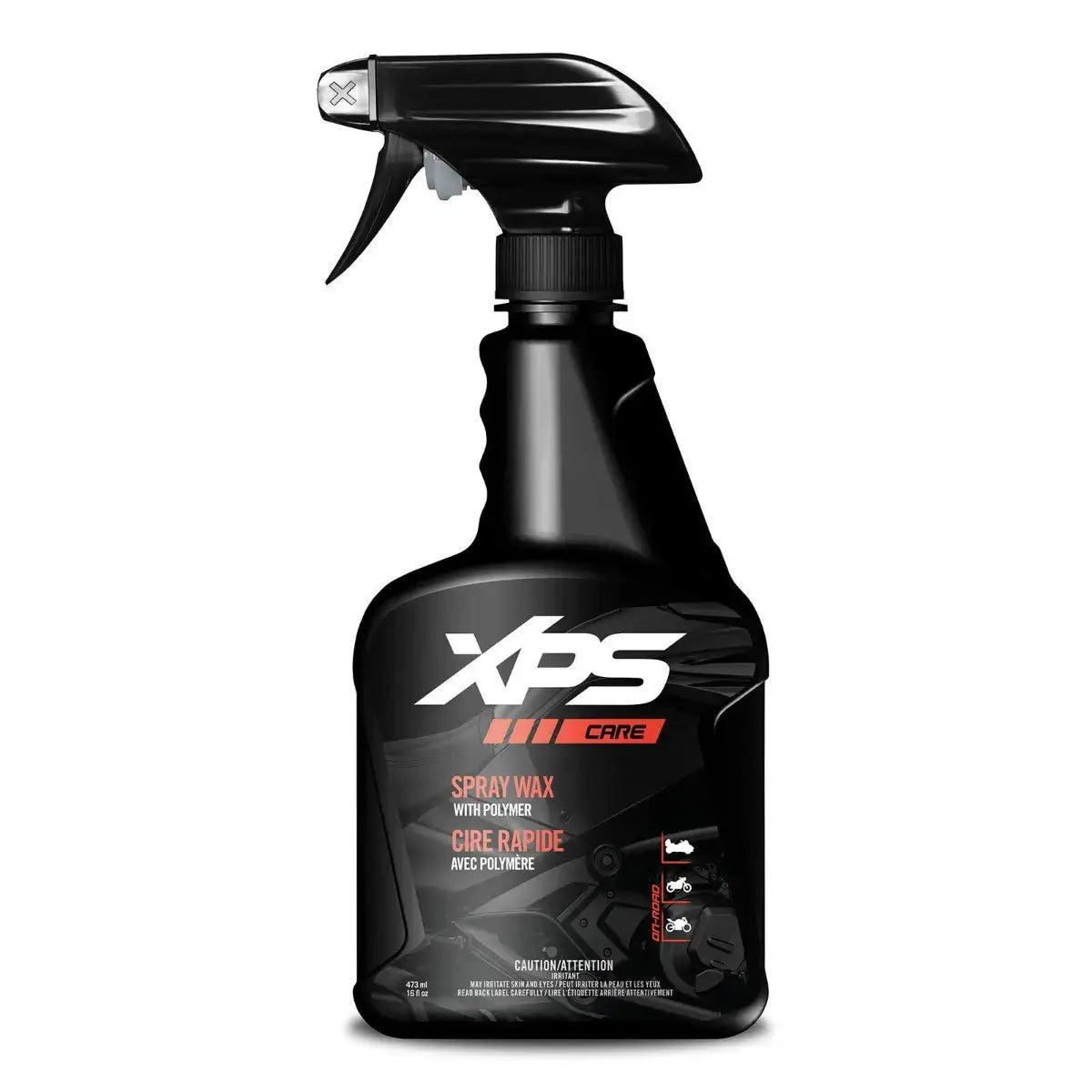 Black spray bottle with XPS logo on a white background