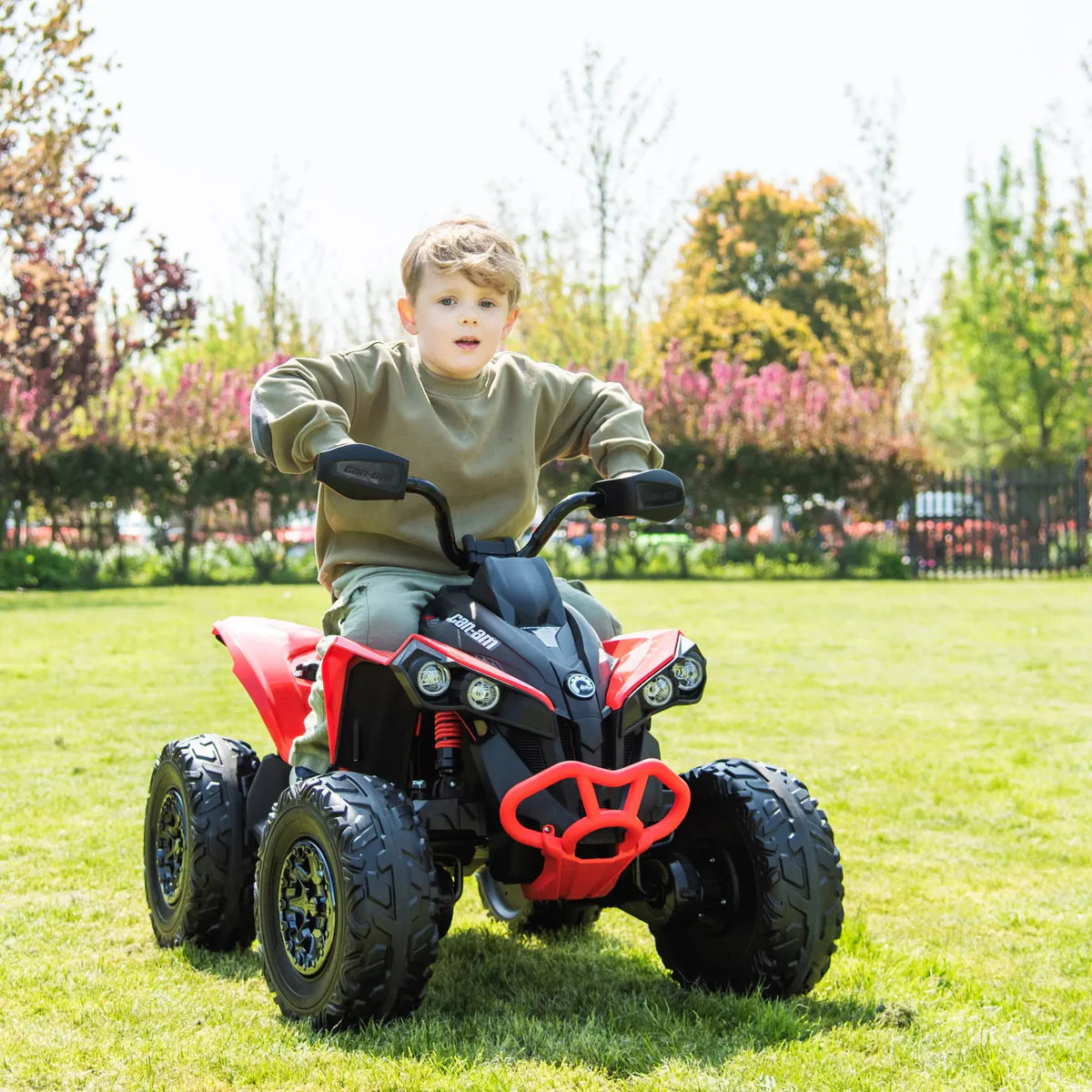 Can Am Renegade 24V 1-Seater Kids ATV, KHAKI, FR9533-KHAKI