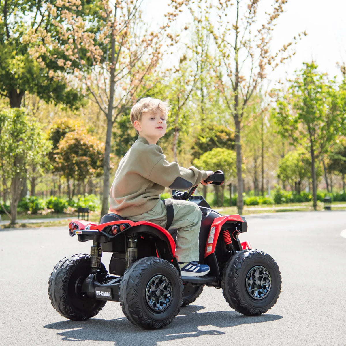 Can Am Renegade 24V 1-Seater Kids ATV, KHAKI, FR9533-KHAKI