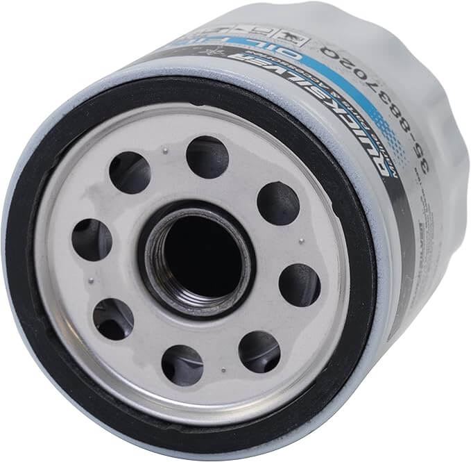 Oil filter with brand name on a white background