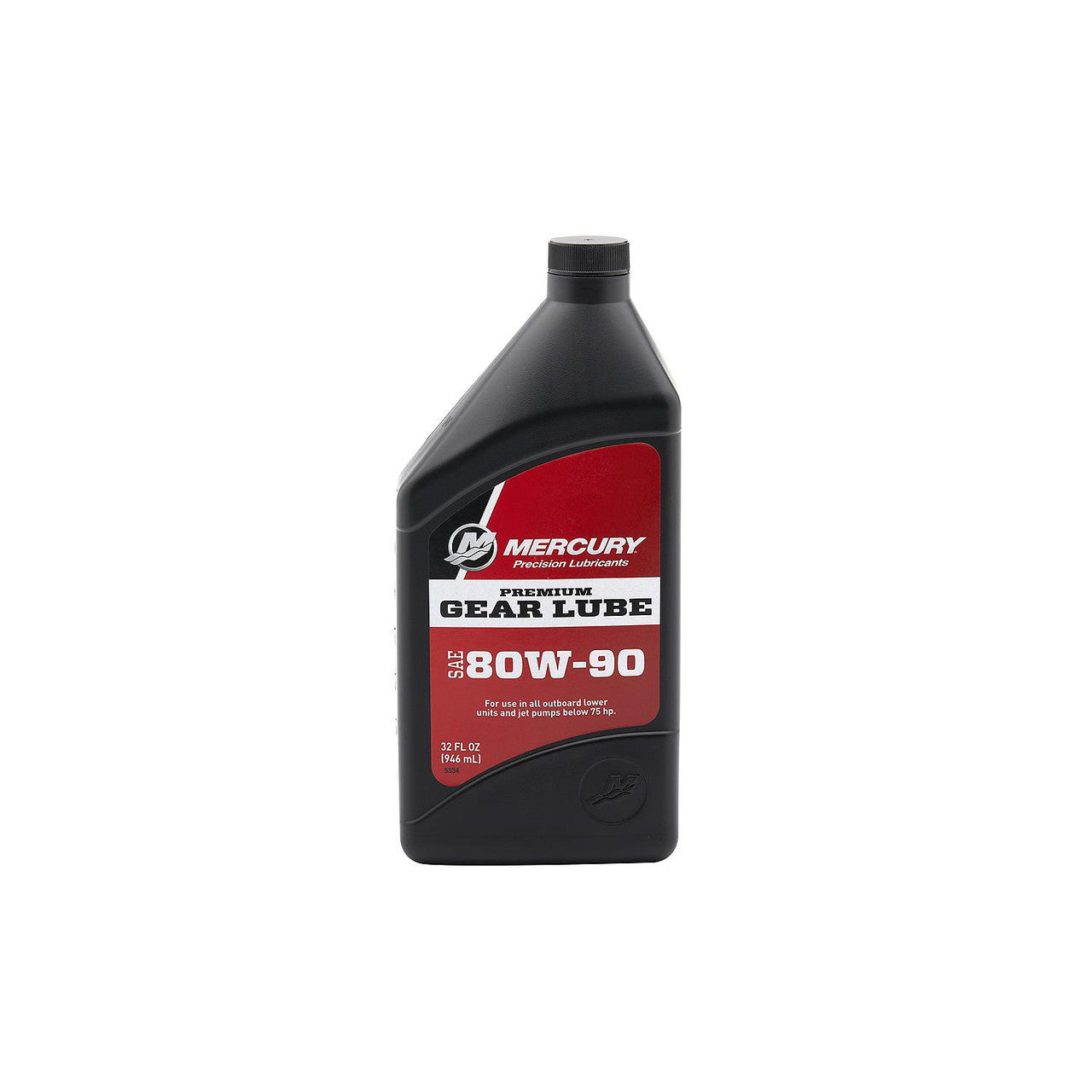 Mercury Marine 80W-90 Gear Lube 1L - Premium Lower Unit Oil for Outboards Under 75HP, 858058KC1