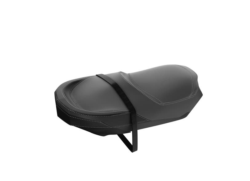 Ski-Doo Trail 1+1 seat black stitched vinyl with carry strap 860200665