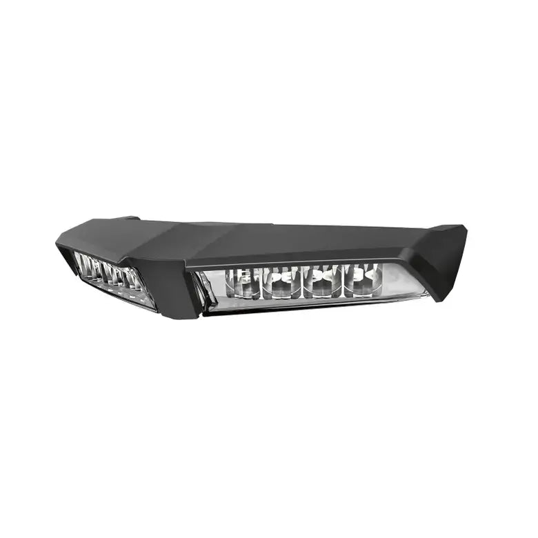 Black LED light bar on a white background