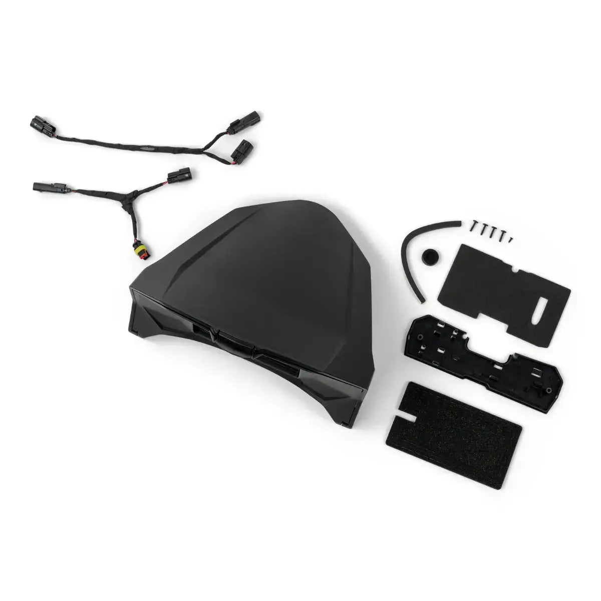 Ski-Doo glovebox extension with mounting bracket