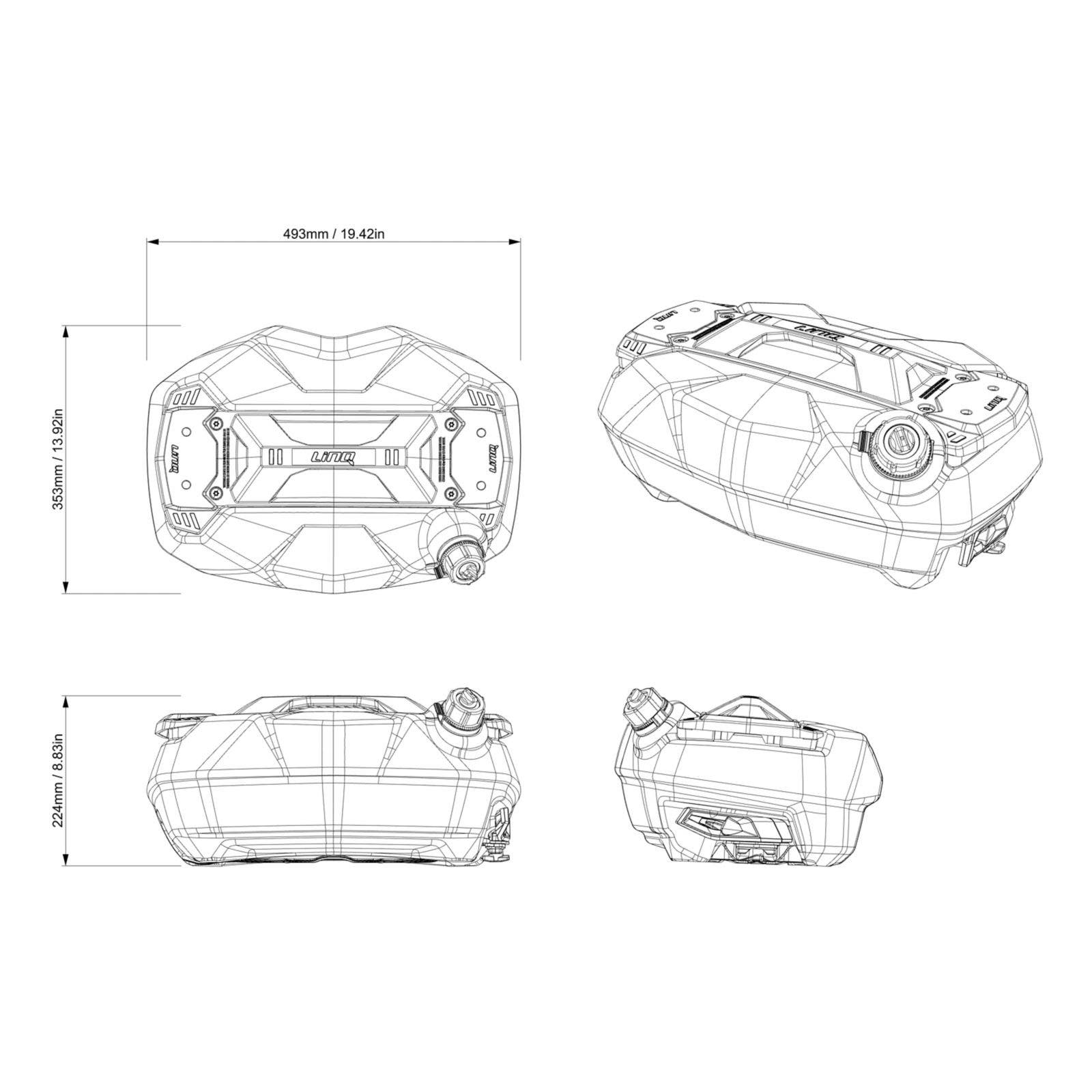Ski-Doo / Can-Am LinQ Stackable Fuel Caddy - 3.7 Gallons (14 L)