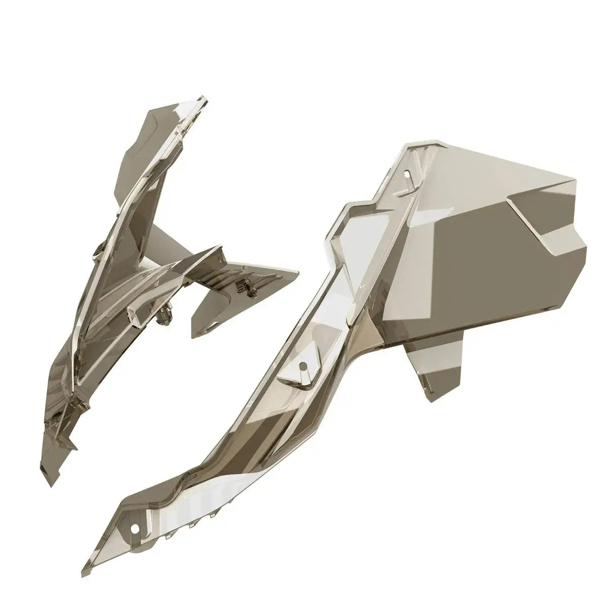 Windshield side deflector kit on white background