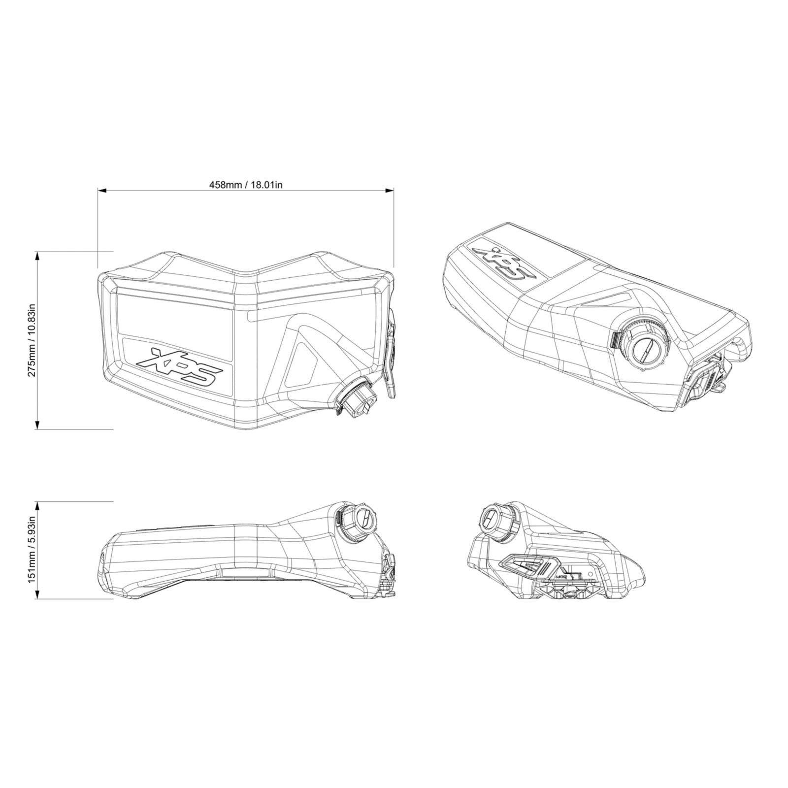 Ski-Doo & Can-am LinQ 1 US Gallon (3.78 L) Oil Caddy - Black