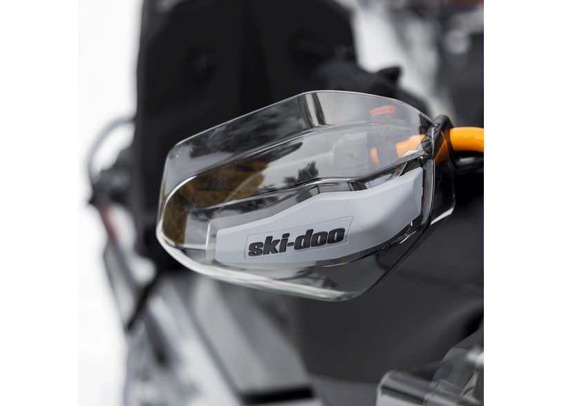 Ski-Doo XL Transparent Handguards 860202617 installed on a REV Gen5