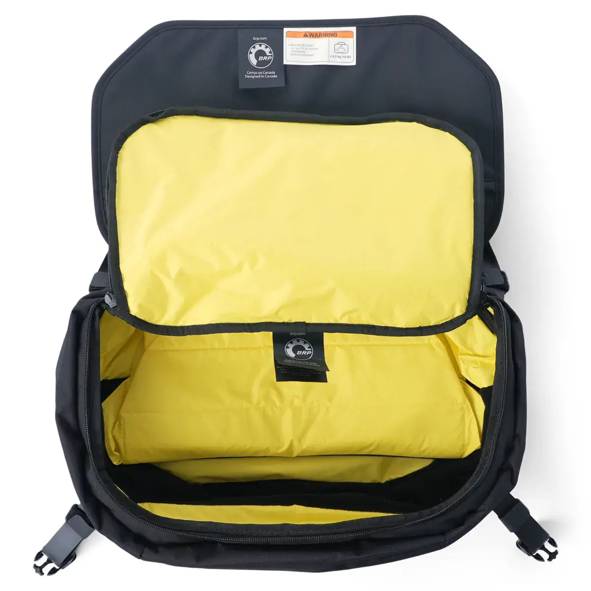 Open lid on deep snow bag