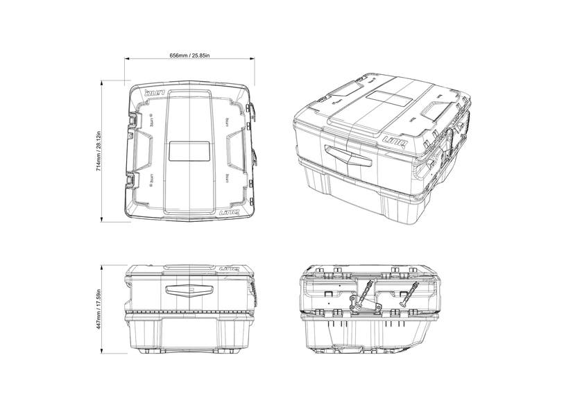 Ski-Doo LinQ 135 liters (36 US Gal) Utility Premium Cargo Box, 860202802