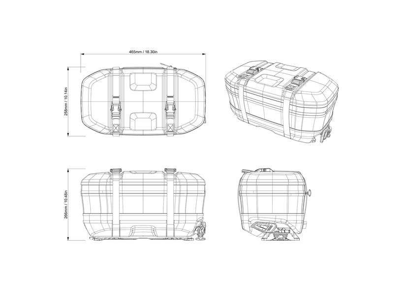Ski-Doo LinQ 4.5 US Gal (17 L) Trail Expandable Bag in Black, 860202895