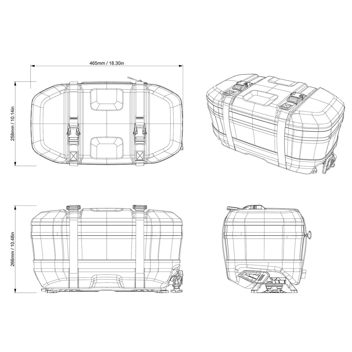 LinQ 4.5 US Gal (17 L) Sport Bag Black, dimensions
