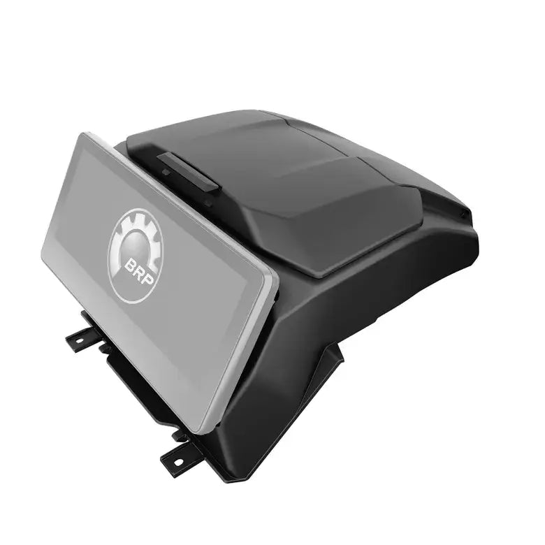 Black and gray air intake system with BRP logo on a white background