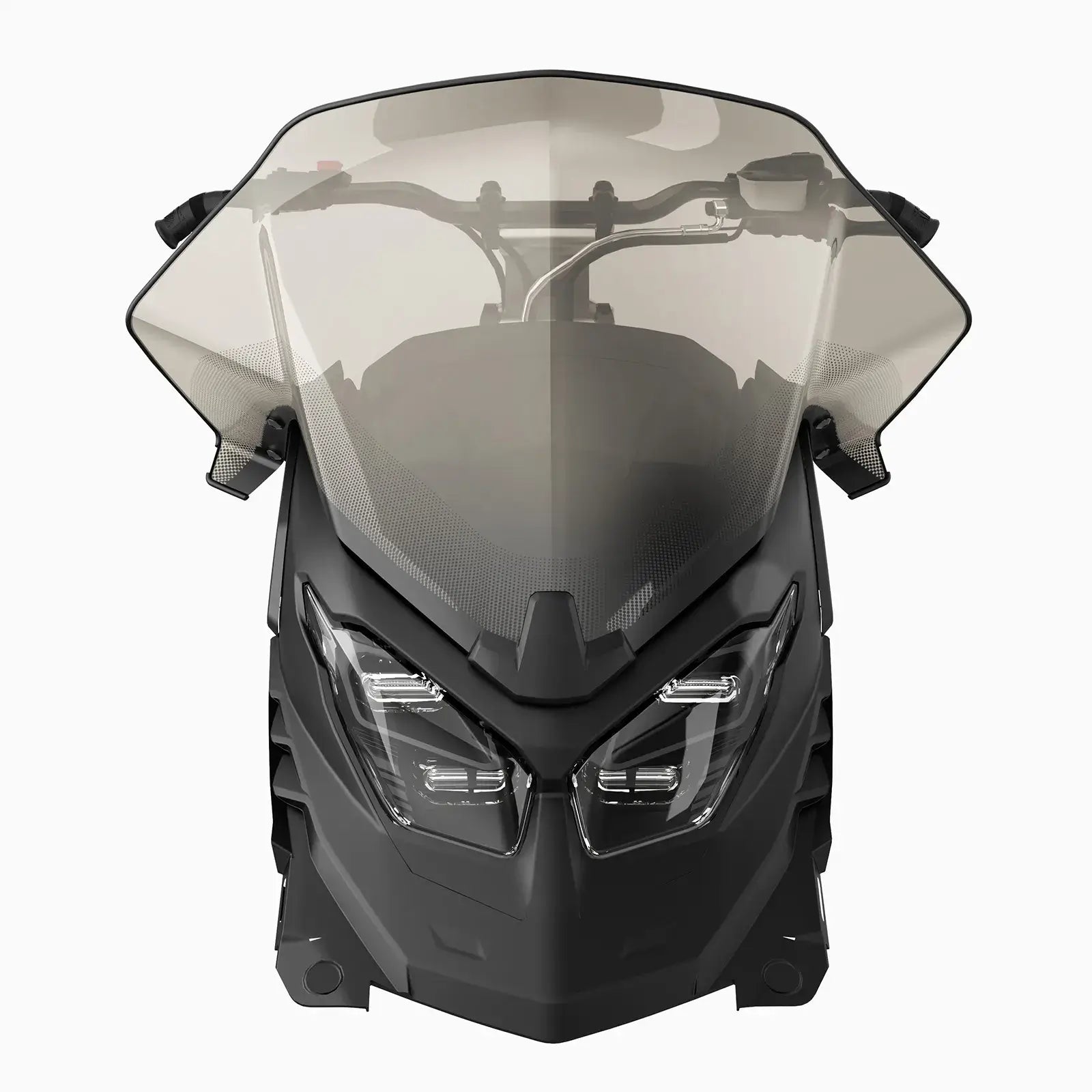 Motorcycle windshield on a white background