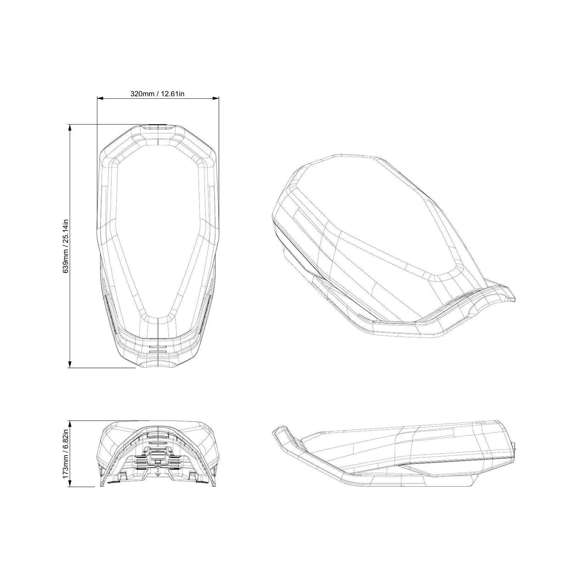 Ski-Doo Adjustable Seat - Low to Medium 860203056, alternate view 2