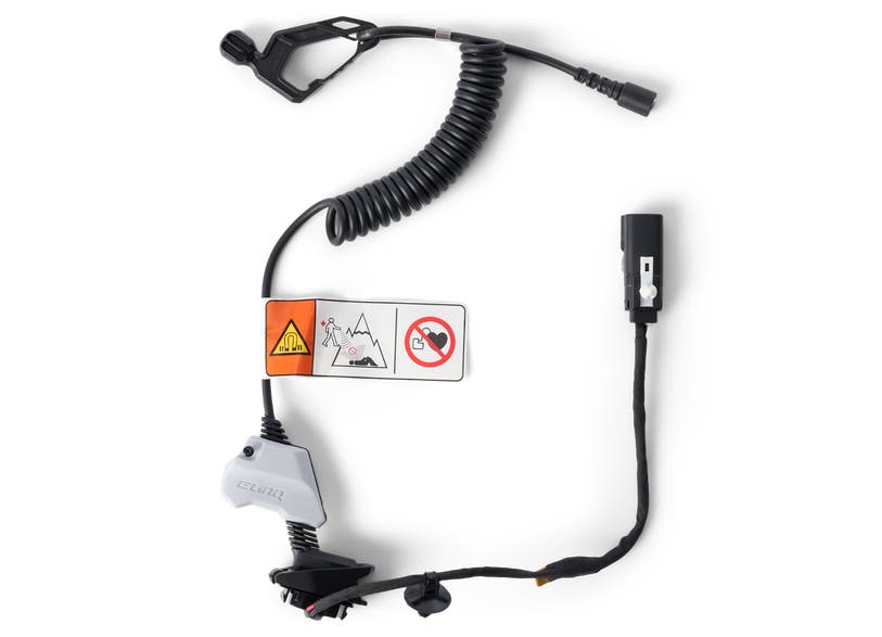 Ski-Doo E-LinQ tether safety switch and coiled cord kit for REV Gen5 sleds, part 860202354