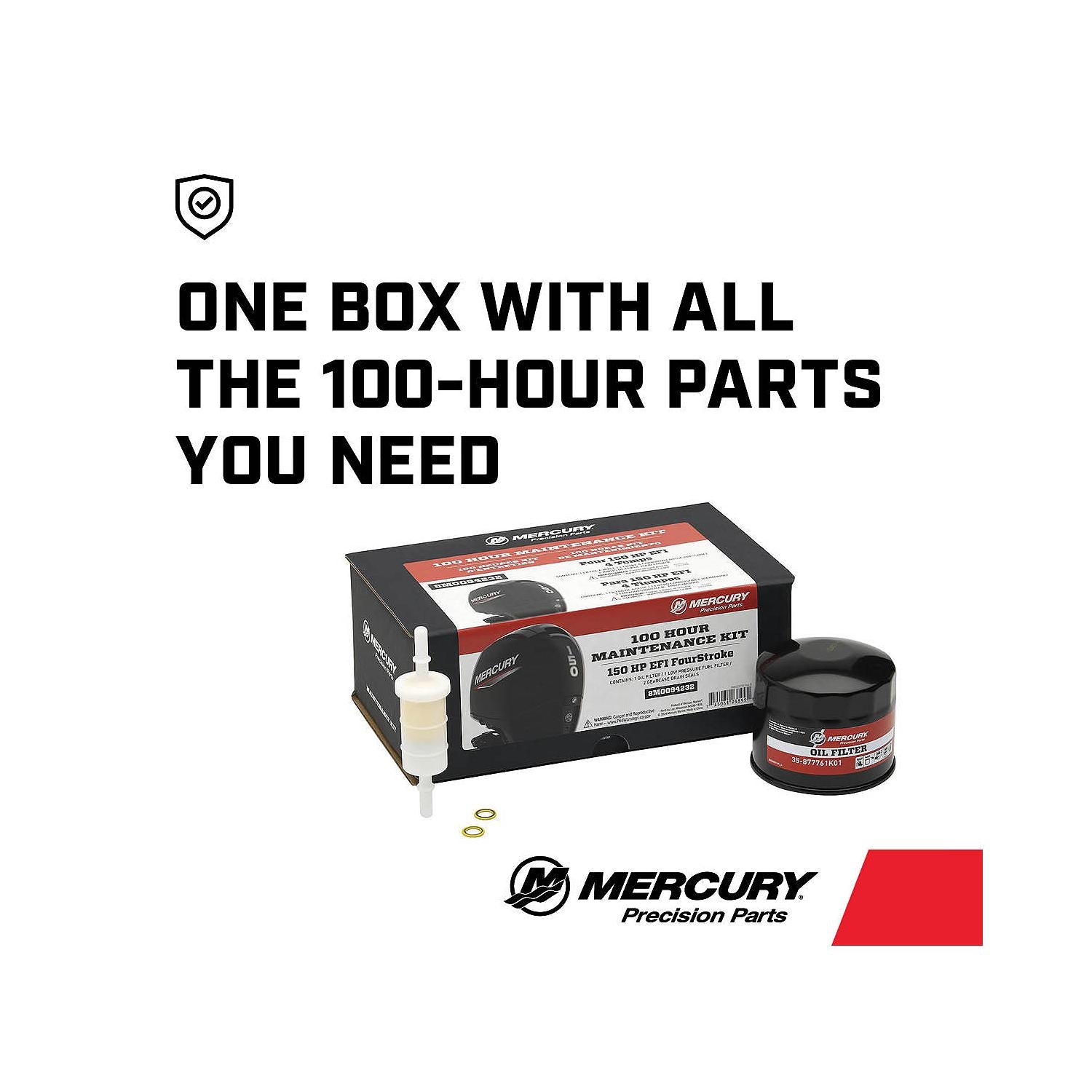 Mercury Marine 100 Hour Maintenance Kit for 150HP EFI Four Stroke Outboard - 8M0094232