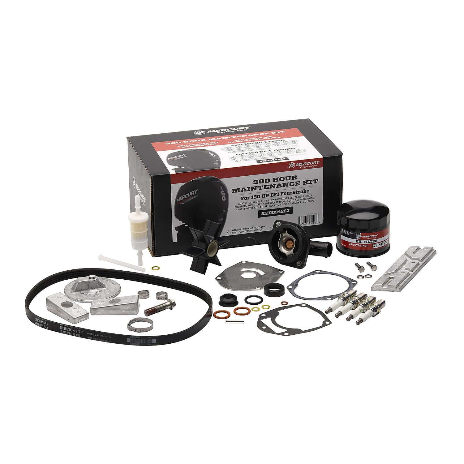 Mercury Marine OEM 300 Hour Maintenance Kit for 150HP EFI Four Stroke Outboard - 8M0094233