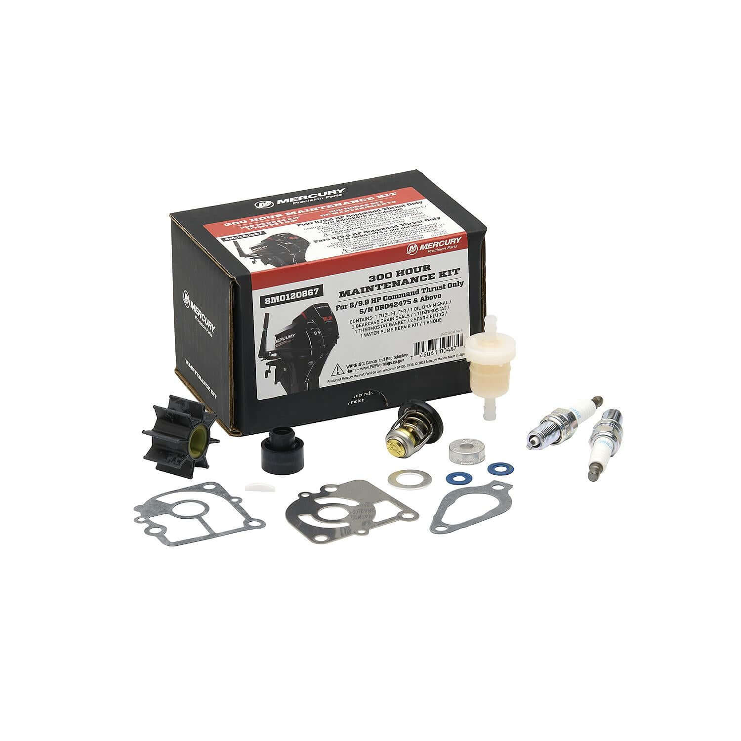 Mercury Marine Outboard Maintenance Kit 8-9.9 HP Command Thrust EFI - 8M0120867