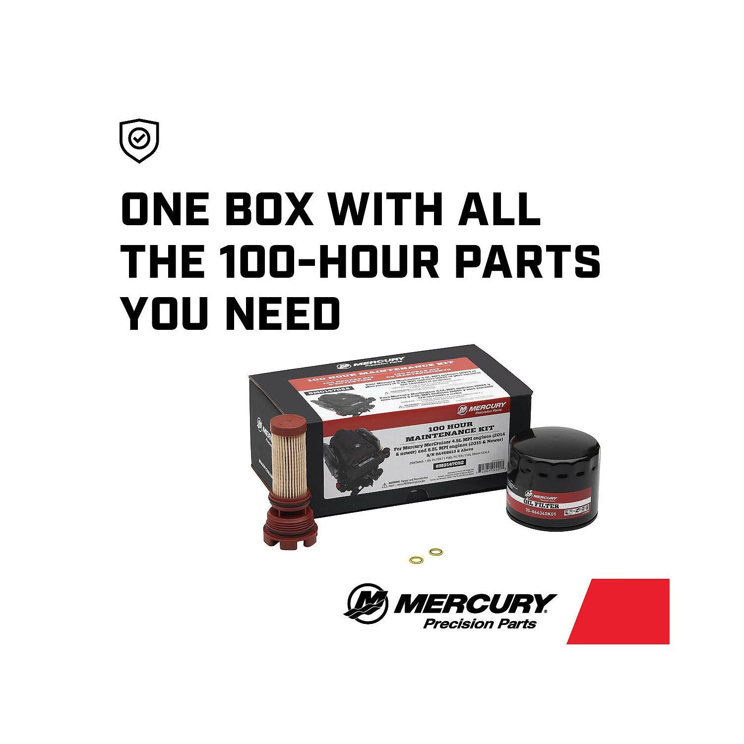 Mercury Marine 100 Hour Service Kit 4.5L & 6.2L 2014 and Newer - 8M0147052