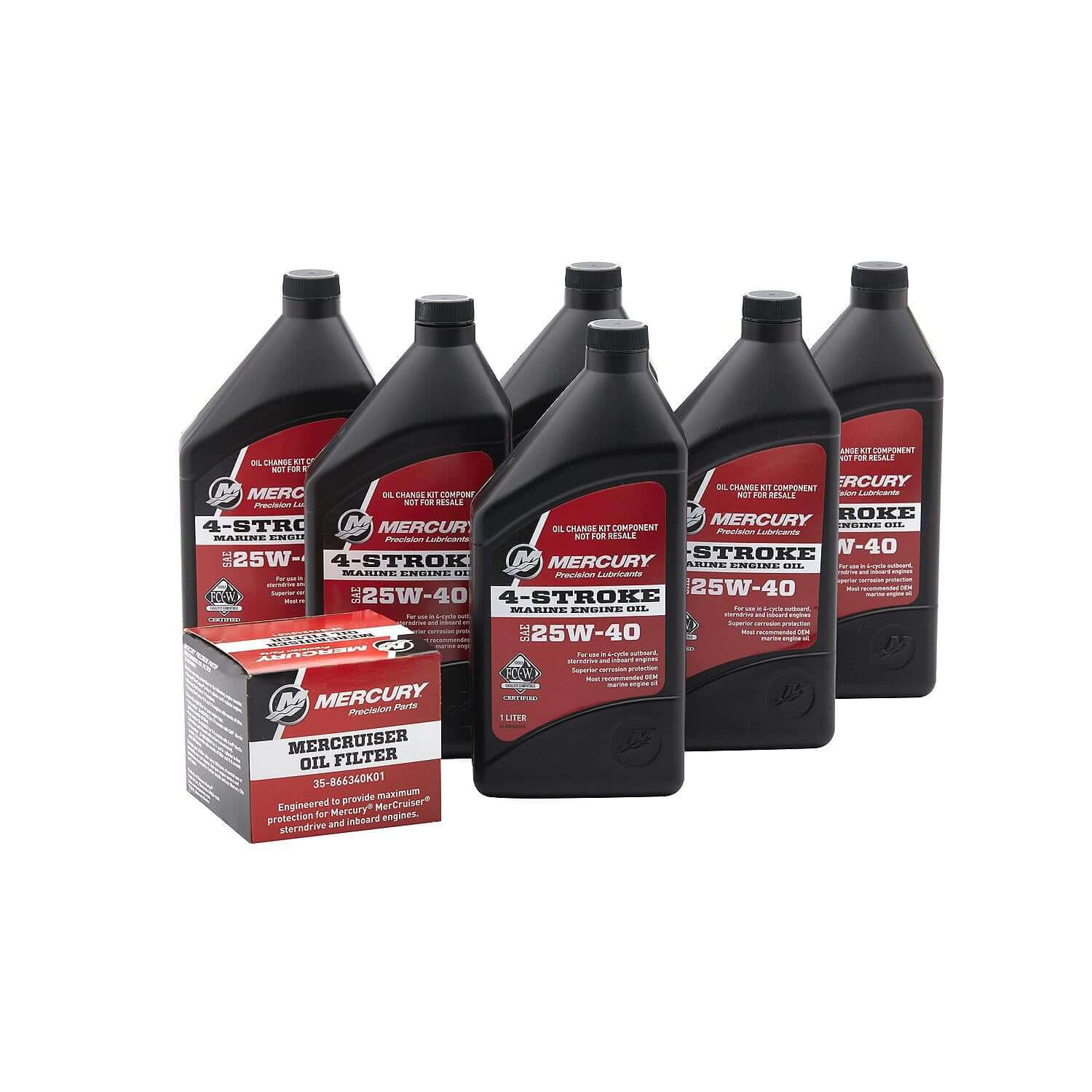 Kit de vidange d'huile pour moteurs 4 temps MerCruiser avec embase et ligne d'arbre Mercury, 8M0182228