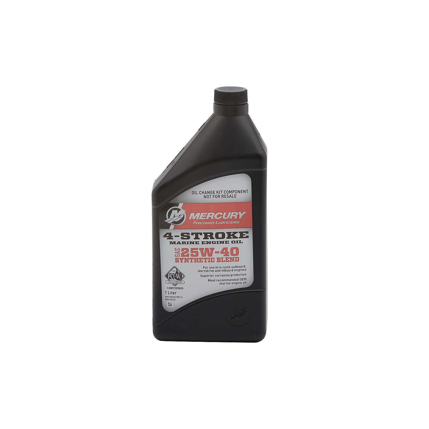 Kit de vidange d'huile Mercury Marine 25W-40 L6 pour moteurs hors-bord VERADO 200-350 CV - 8M0188359