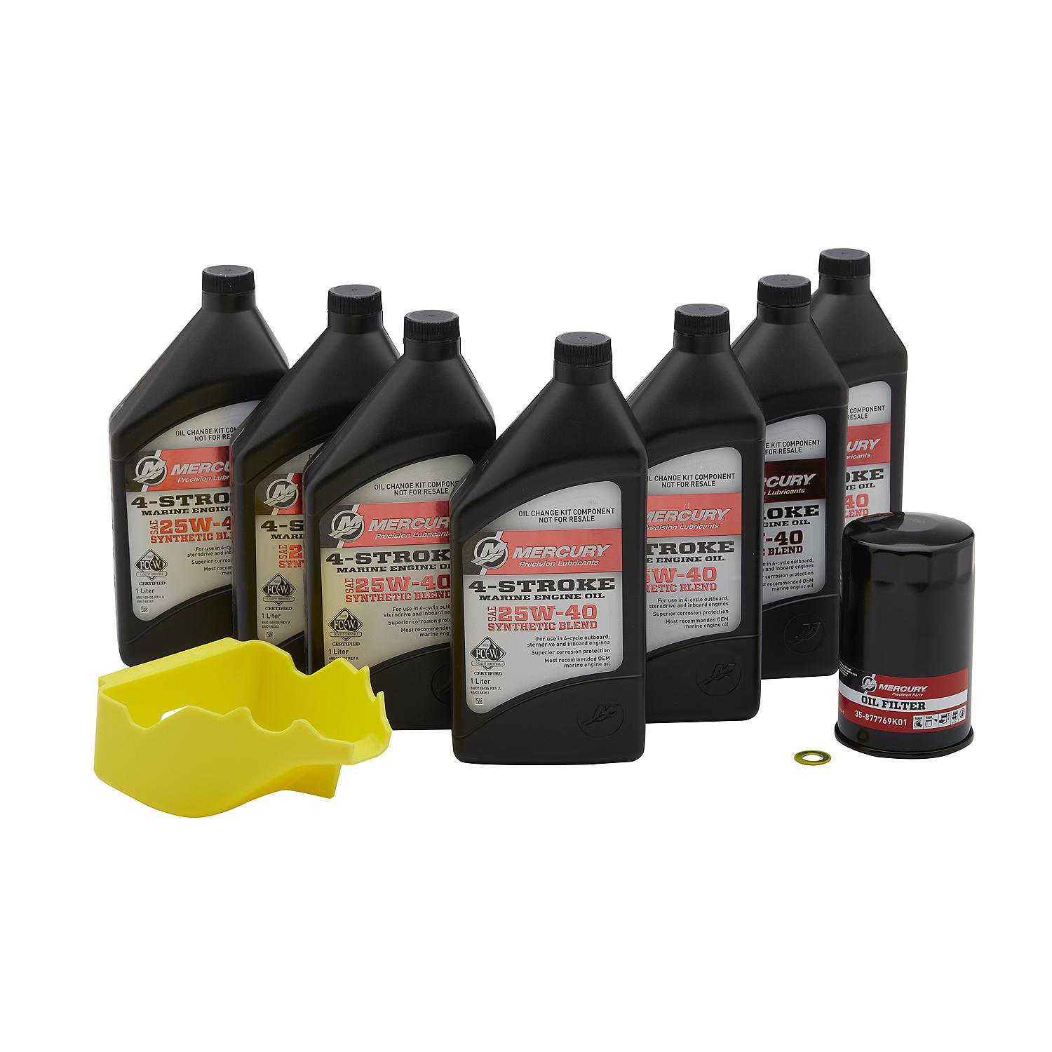 Mercury Marine 25W-40 L6 VERADO 200-350 HP Outboard Oil Change Kit - 8M0188359