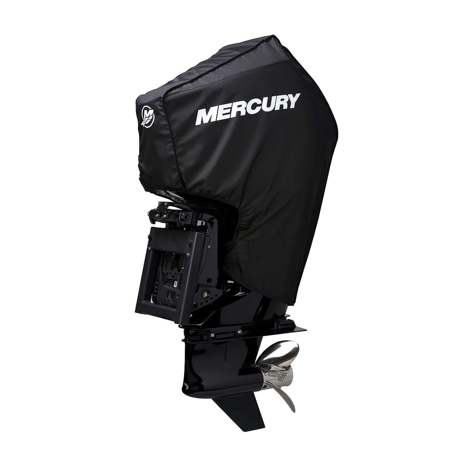 Housse de moteur hors-bord Mercury Marine Tow N Stow pour moteurs quatre temps V6 de 175 à 225 ch, noire, 8M0221495