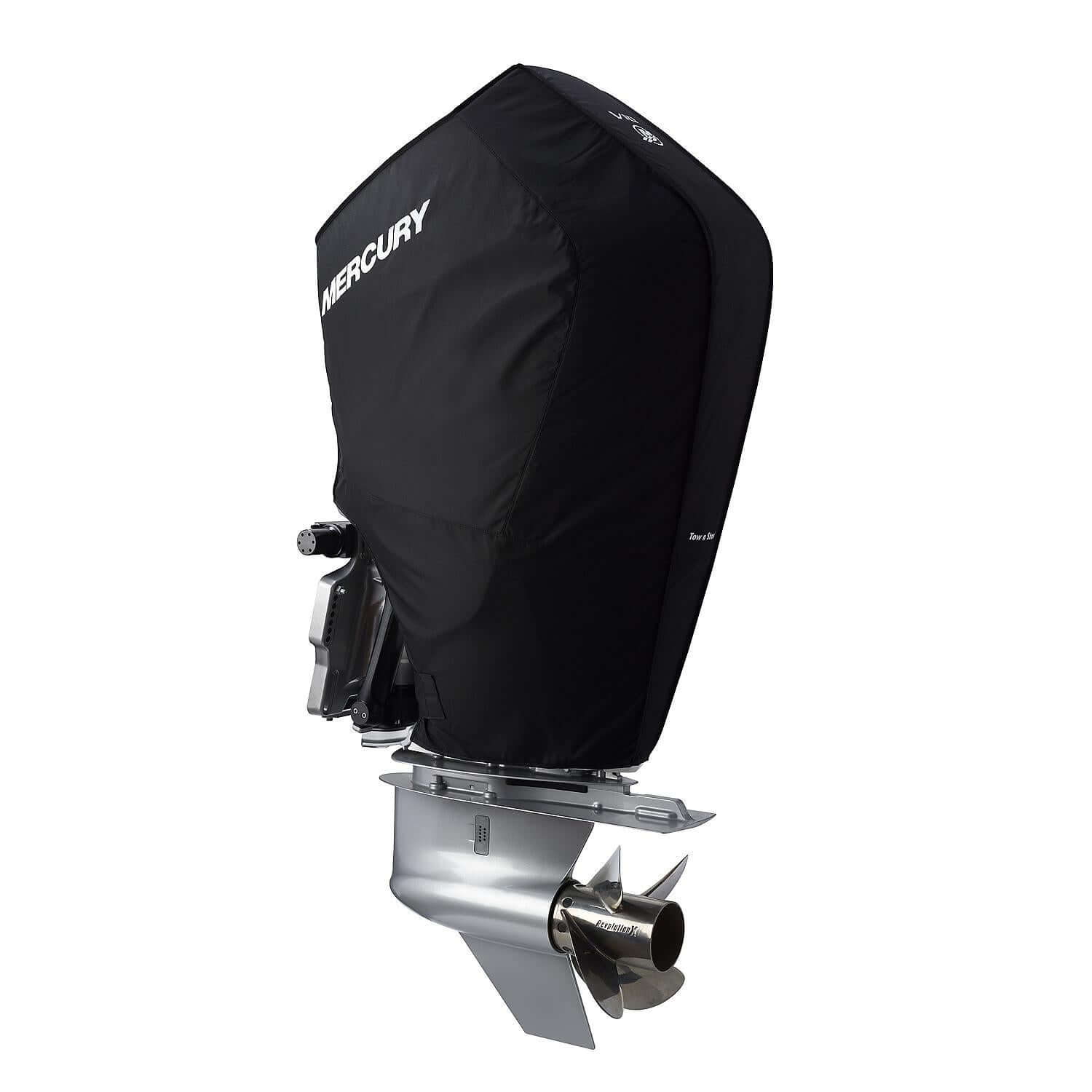 Housse de moteur hors-bord Mercury Marine Tow N Stow pour moteurs Verado V10 de 350-425 ch, noire, 8M0221497