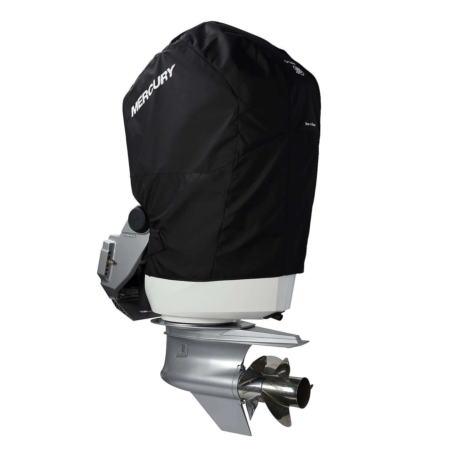 Housse de moteur hors-bord Mercury Marine Tow N Stow pour moteurs Verado V12 600 ch, noire, 8M0221498
