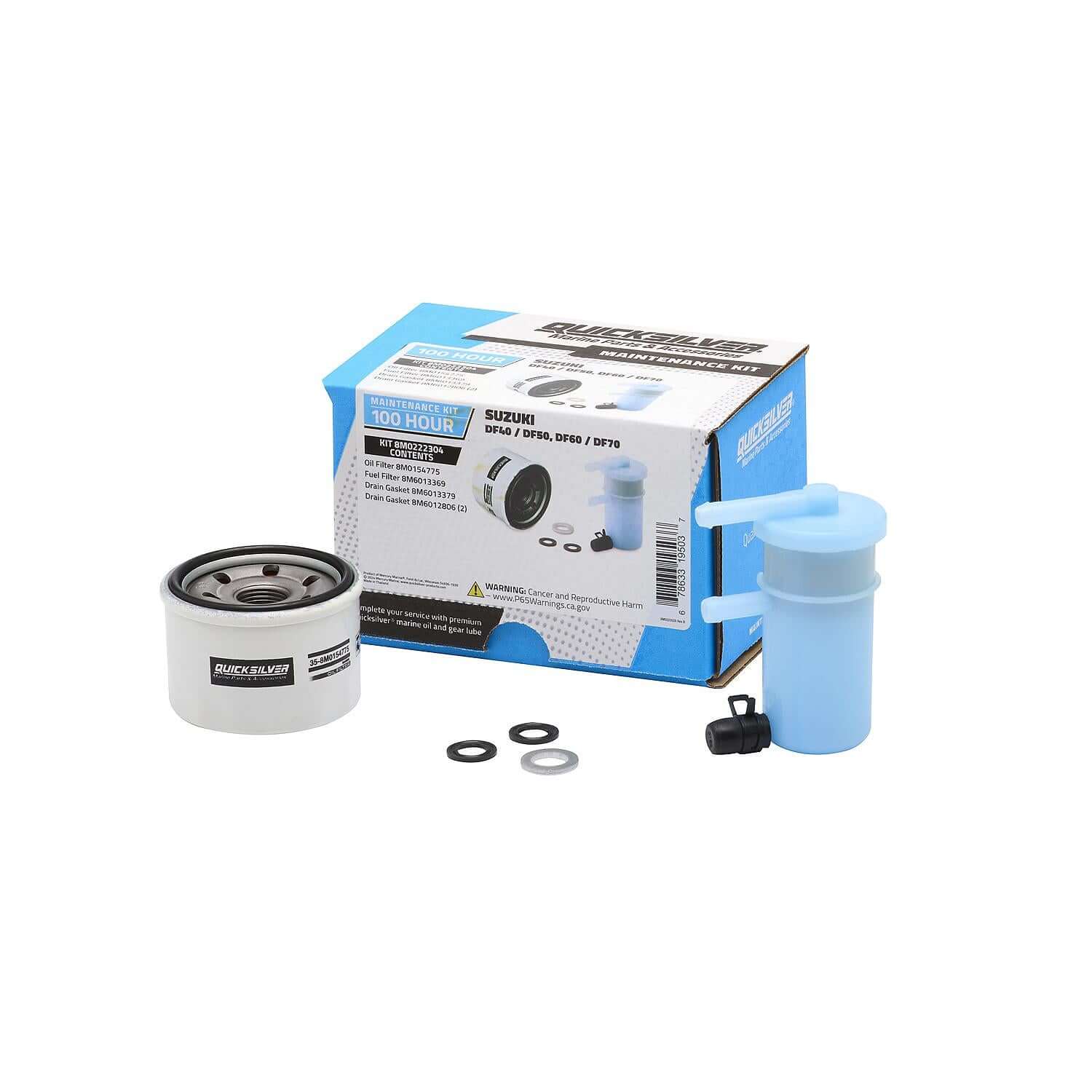Quicksilver 100 Hour Maintenance Kit Suzuki DF40/DF50/DF60/DF70, 8M0222304 - 8M0222304