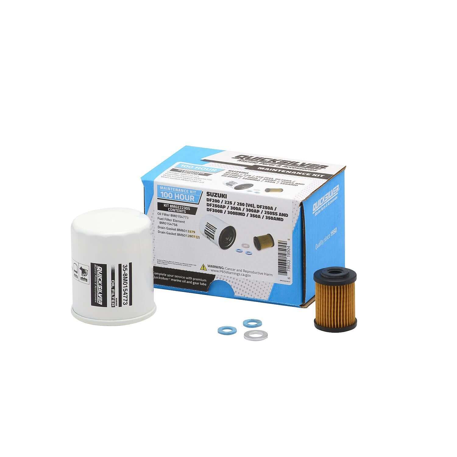 Quicksilver 100 Hour Maintenance Kit Suzuki DF200/225/250, 8M0222305 - 8M0222305