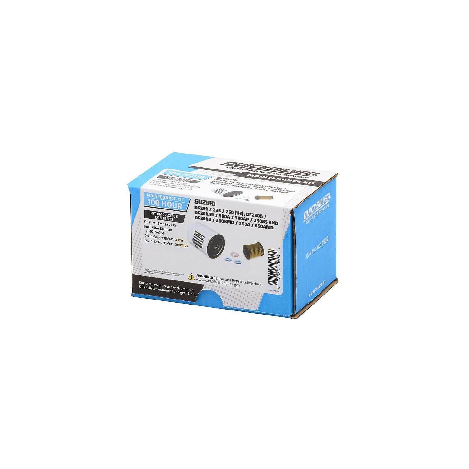 Quicksilver 100 Hour Maintenance Kit Suzuki DF200/225/250, 8M0222305 - 8M0222305