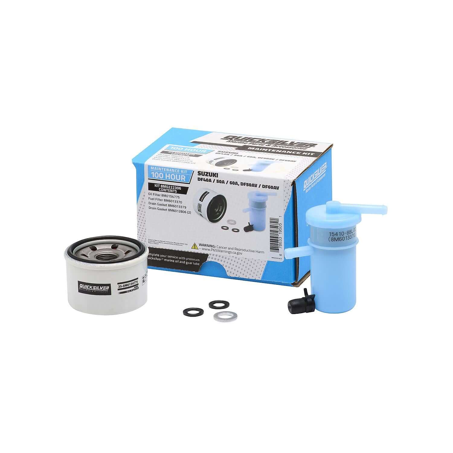 Quicksilver 100 Hour Maintenance Kit Suzuki DF40A-60A/DF50AV/DF60AV, 8M0222306 - 8M0222306
