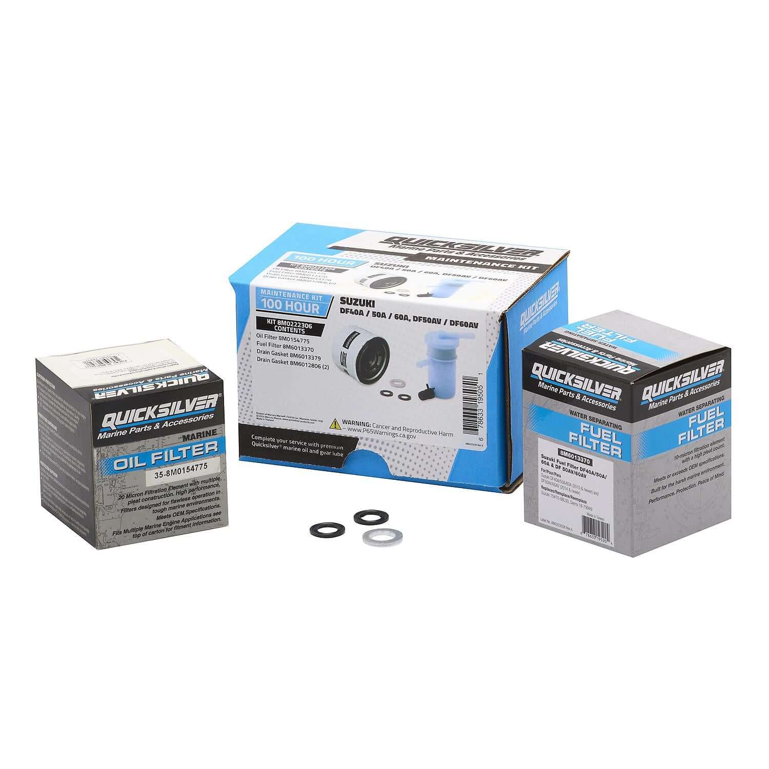 Quicksilver 100 Hour Maintenance Kit Suzuki DF40A-60A/DF50AV/DF60AV, 8M0222306 - 8M0222306